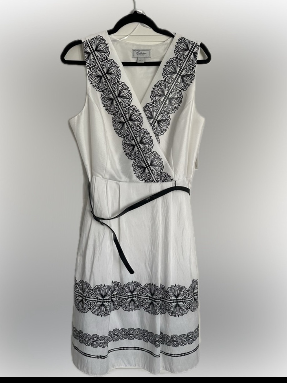 White Sleeveless Dress with Back Accents